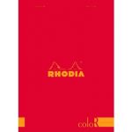 Rhodia 16973C - Bloc coloR N°16 coquelicot format 14,8 x 21 cm 140 pages - ligné