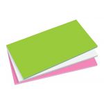 Sigel MU135 Notes électrostatiques, adhèrent par l'électricité statique, sans colle, 20 x 10 cm, 3 blocs x 100 feuilles, vert/blanc/rose