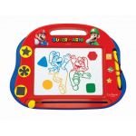Lexibook Ardoise Magique Multicolore Nintendo Super Mario, Jouet Artistique et cr&eacute;atif pour Filles et gar&ccedil;ons, Magn&eacute;tique avec Stylet et tampons pour Dessiner, Rouge et Bleu, CRNI550