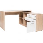 Bureau D Angle Chene Et Blanc Comparer 81 Offres
