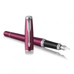 Parker URBAN stylo-plume, magenta éclatant, attributs chromés, plume fine, en écrin