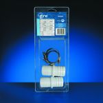 Gre 2 raccords tuyaux diam 38 + 4 colliers de serrage