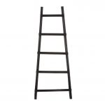House of Seasons Échelle de decoration - L29 x B49 x H119 cm - Bois de peuplier - Noir
