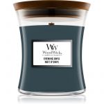 Woodwick Evening Onyx bougie parfum&eacute;e avec m&egrave;che en bois 275 g