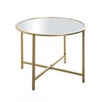 Haku M&ouml;bel Table d'Appoint Design "Miroir" 60cm Or