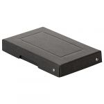 Falken Réf. 22001720000F - PureBox - 1 boîte de rangement avec couvercle - emballage cadeau - sans plastique - Format A5 - hauteur 100 mm - poignée découpée - entourée d'un ruban - Couleur noire