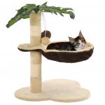VidaXL Arbre &agrave; chat avec griffoir en sisal 50 cm Beige et Marron