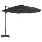 VidaXL Parasol en porte-à-faux et poteau en aluminium 300cm Anthracite