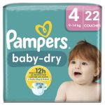 Pampers Couches Bébé Baby-dry 9 - 14 Kg Taille 4 - Le Pack De 22 Couches