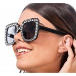 Ruedelafete Lunettes Noires avec strass