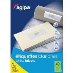 Agipa Boîte de 2400 étiquettes blanches pour imprimante 36 x 70 mm