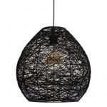 Atmosphera Suspension coton/fer D34 cm MONA noir
