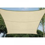 Perel Voile Solaire Perméable - Carré - 5 X 5 M - Couleur : Champagne