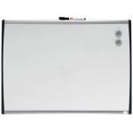Nobo 1903783 Tableau Blanc Magnétique Personnel Effaçable à Sec 585 x 430 mm Cadre Incurvé Marqueur Aimants avec Kit de Montage