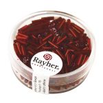 Rayher Perles de rocaille tube en verre 7/2 mm Argent