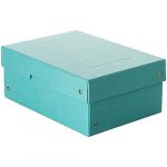 Falken Ref. 22001872000F - PureBox Pastel - 1 bo&icirc;te de rangement avec couvercle - emballage cadeau - sans plastique - format A5 - hauteur 100 mm - poign&eacute;e d&eacute;coup&eacute;e - entour&eacute;e d'un ruban - bleu