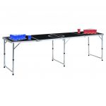 VidaXL Table de bière-pong pliable avec tasses et balles 240 cm