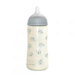 Suavinex Biberon 360 ml, avec Tétine Symétrique SX Pro en Silicone, Valve Anticolique, Débit Dense (L), pour Liquides Consistance Dense, Convient Bouillies Liquides. Bébés +6 Mois. Poetry, Bleu