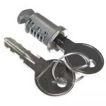 Peruzzo Lock With Key For Bike Holder One Size Silver
