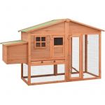 VidaXL Poulailler avec nichoir Bois de sapin massif