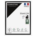 Ceanothe Cadre Photo Noir 30x40 cm et 30x40 cm pour Exposition - Convient au A4 – Cadre pour Photo 30x40 cm, Affiche ou Poster à Exposer - Cadre Photo Essentiel Noir - Fabriqué en France