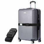 VERTICAL STUDIO "Bergen" 28" Valise gris avec sangle de bagage GRATUITE