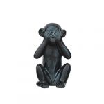 HOME DECO FACTORY, HD0008, Statue Singe Noir 28 cm - Objet Décoratif Moderne et Élégant pour Intérieur, Design Unique, Polyvalent et Facile d'entretien - Taille 28 cm, Couleur Noir, Couleur Assorties