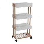 Desserte Salle de Bain 4 Niveaux "L&eacute;a" 87cm Blanc Prix