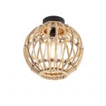Qazqa Plafonnier Rural - Canna Rustique Luminaire interieur Globe