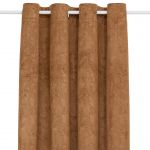 Rideau occultant effet velours Fujo cannelle 135x260cm