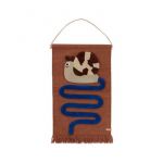 Oyoy living Tapis mural marron en laine H87x50cm