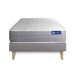 Ensemble matelas ACTIMEMO DREAM mémoire de forme 120x190 cm 5zones de confort + sommier KIT gris