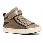 Geox J Kalispera Girl Basket, Beige foncé et Noir, 27 EU