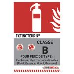 Lifebox Panneau de signalisation - classe feu B - présence d'extincteur CO2