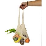 Filet à Provisions en Coton "Green Spirit" 36cm Blanc