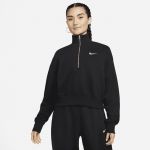 Nike Sweat-shirt court oversize à demi-zip Sportswear Phoenix Fleece pour Femme - Noir - Taille XL - Female