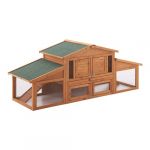 Clapier Schmitten &agrave; deux niveaux 72 x 180 x 62 cm sapin naturel