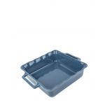 Peugeot Délices Plat céramique four carré festonné bleu océan 31,5 cm