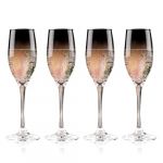 Alpina Champagne Glasses Set 4 Pieces - Verres &agrave; Champagne fum&eacute;s - Convient &eacute;galement pour le Prosecco et le Cava - Fl&ucirc;tes &agrave; Champagne pour toutes les occasions - Verre