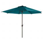 Hesperide Parasol mat central rond 3m Loompa canard - Bleu canard