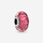 Pandora Charm Murano Vagues Rose Lumineux