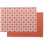 Declikdeco Set de table enduit Fatou recyclé Corail
