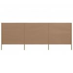 VidaXL Paravent 3 panneaux Tissu 400 x 80 cm Taupe