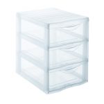 Sundis Tour de rangement Orgamix A5 3 tiroirs 25,5x18,5x25,5 cm transparent