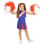 Widmann Déguisement Cheerleader Rouge et Bleu (8/10 ans)