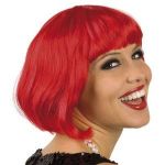 Perruque courte rouge femme