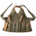 Esschert design Tablier de jardinage court pour femme en toile imperm&eacute;able 70 x 73 cm