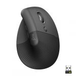 Logitech Souris Lift Ergonomique Verticale, Sans Fil, Silencieuse - Graphite