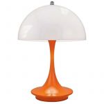 Lampe Champignon LED Tactile Rechargeable port USB-C pour Bureau Avizar Orange