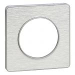 Schneider Electric Odace touch, plaque aluminium brossé avec liseré alu 1 poste réf. S530802J